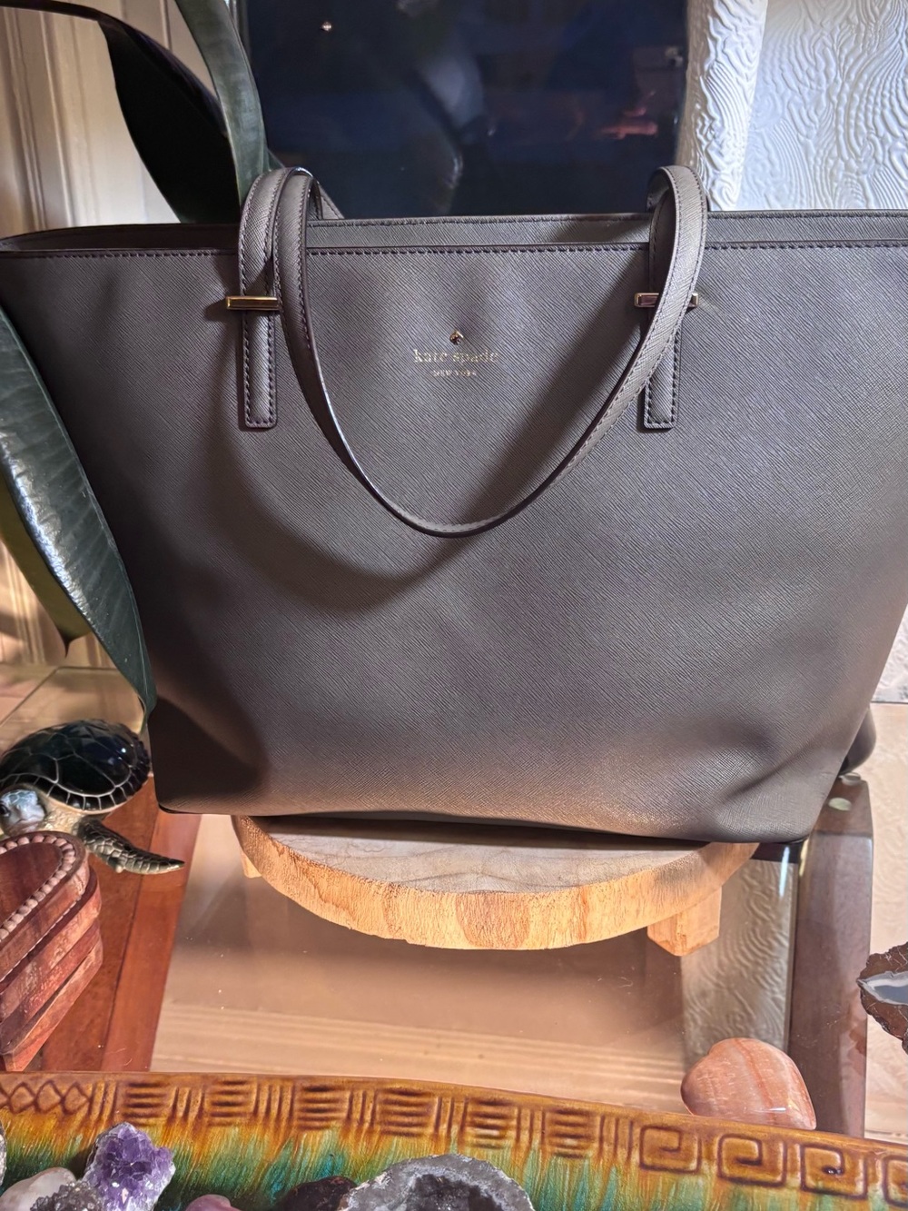 *NEW* Kate Spade New York Large Gray Tote Bag Saffiano Leather - Never Used